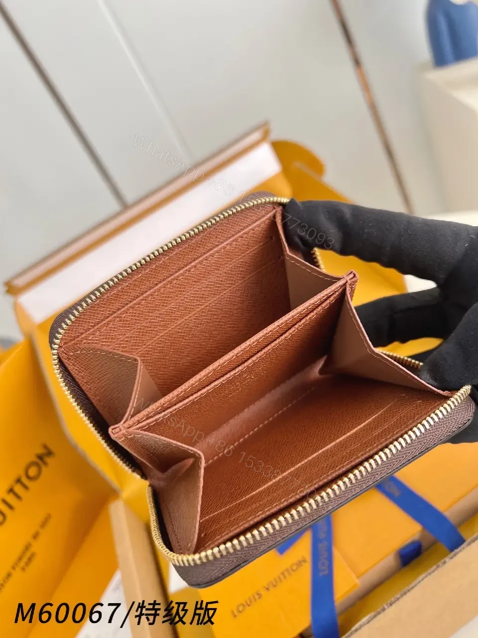 View 6 of Monogram Wallet: Compact Luxury, Zippered, Slim Carry