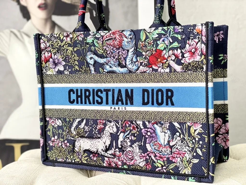View 8 of Vivid Floral Dior Tote: All-Day Sophisticated Carry