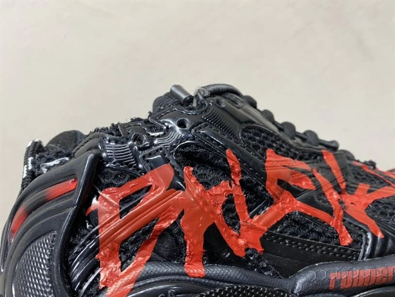 View 8 of BALENCIAGA MEN’S RUNNER GRAFFITI TRAINERS – BB219