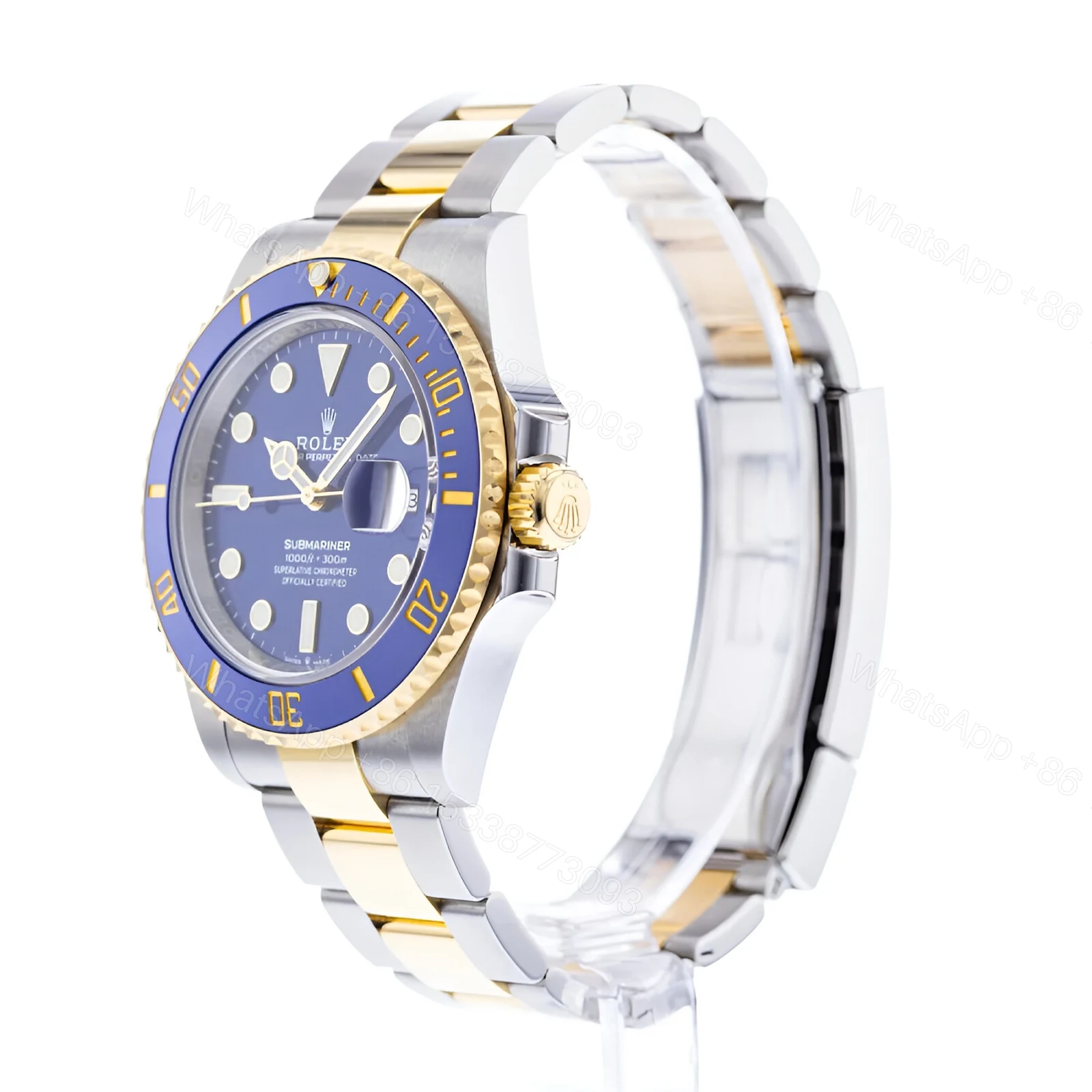 View 4 of Rolex Submariner Date Two Tone Blue Dial 126613 Replica