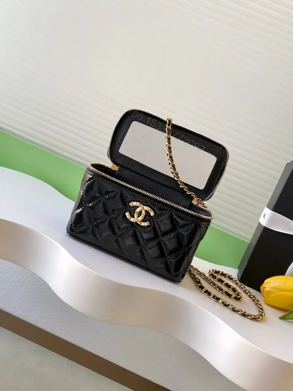View 9 of Quilted Black Leather Crossbody: Elegant Daily Luxury Bag