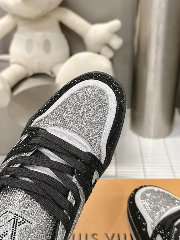 View 8 of Silver Knit LV High-Tops - Luxe Sport Sneaker