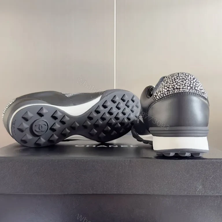 View 6 of Black Leather + Chanel-Inspired + Streetwear + Comfort-Driven Detailing + Sneakers