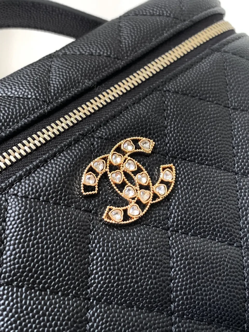 View 5 of Compact Quilted Bag with Gold Hardware - Classic Everyday Style