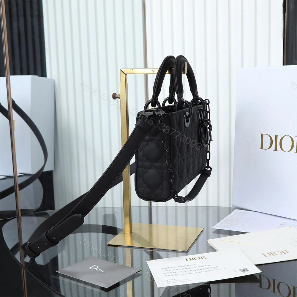 View 2 of Dior Black Medium Lady D-Joy Bag
