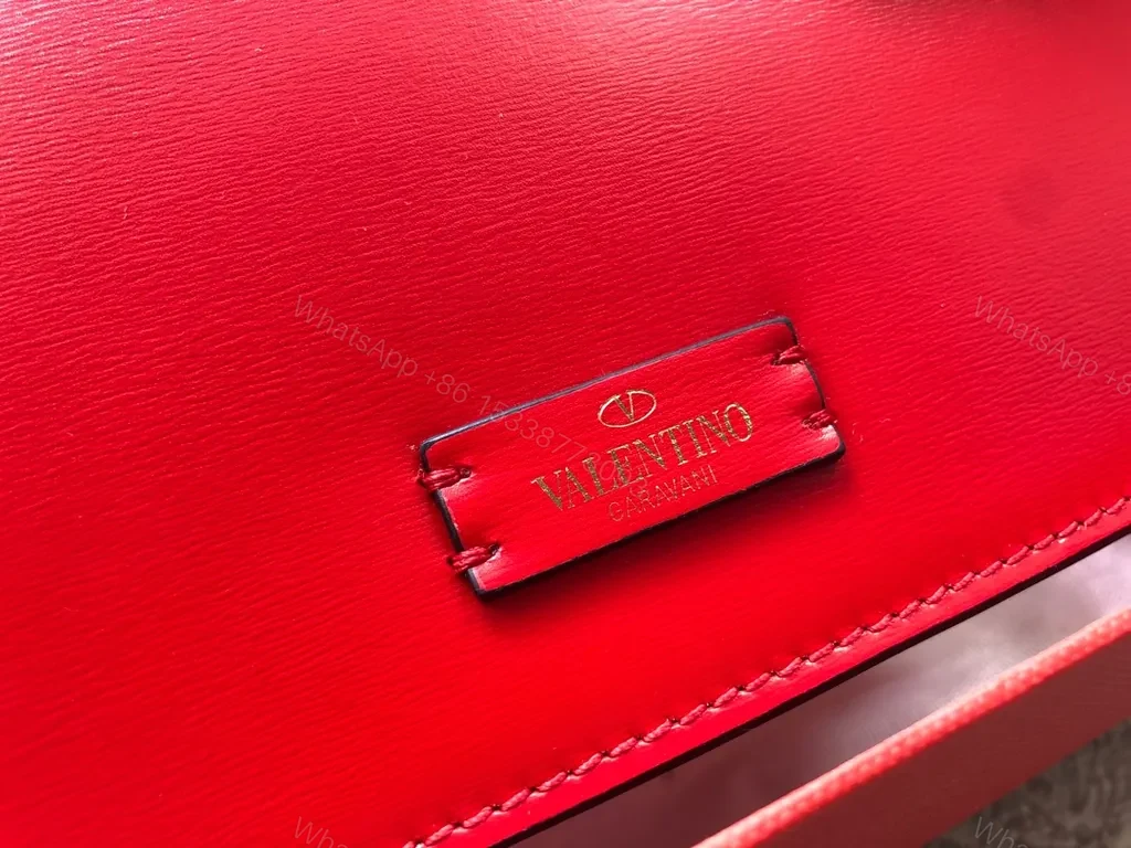 View 6 of Rosso Valentino Leather Shoulder Bag: Bold Red, Everyday Versatility