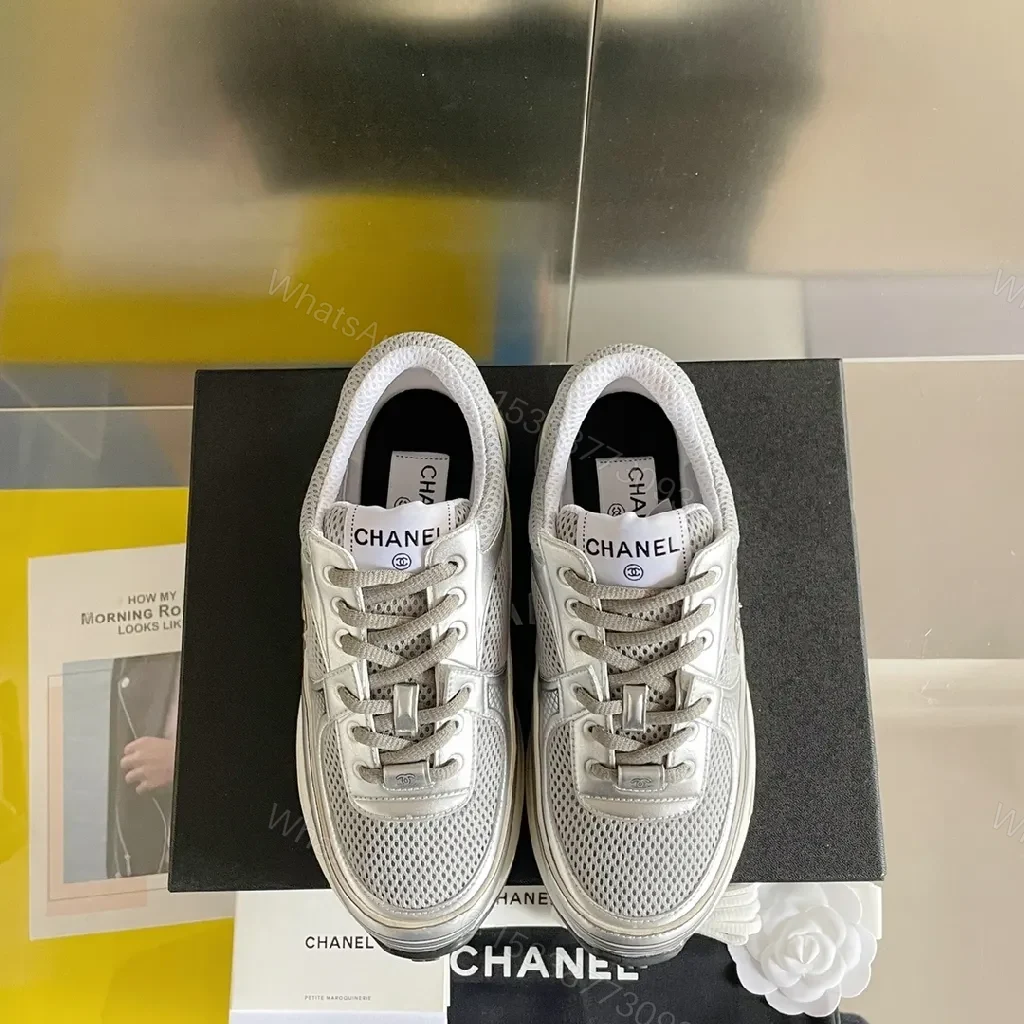 View 3 of Metallic Mesh High-Tops: Luxe Everyday Sneakers