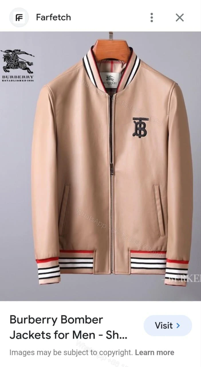 View 10 of First Copy Burberry Imported Bomber Jackets for Men
