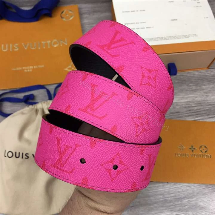 View 7 of LOUIS VUITTON INITIALES 40MM REVERSIBLE BELT PINK – B81