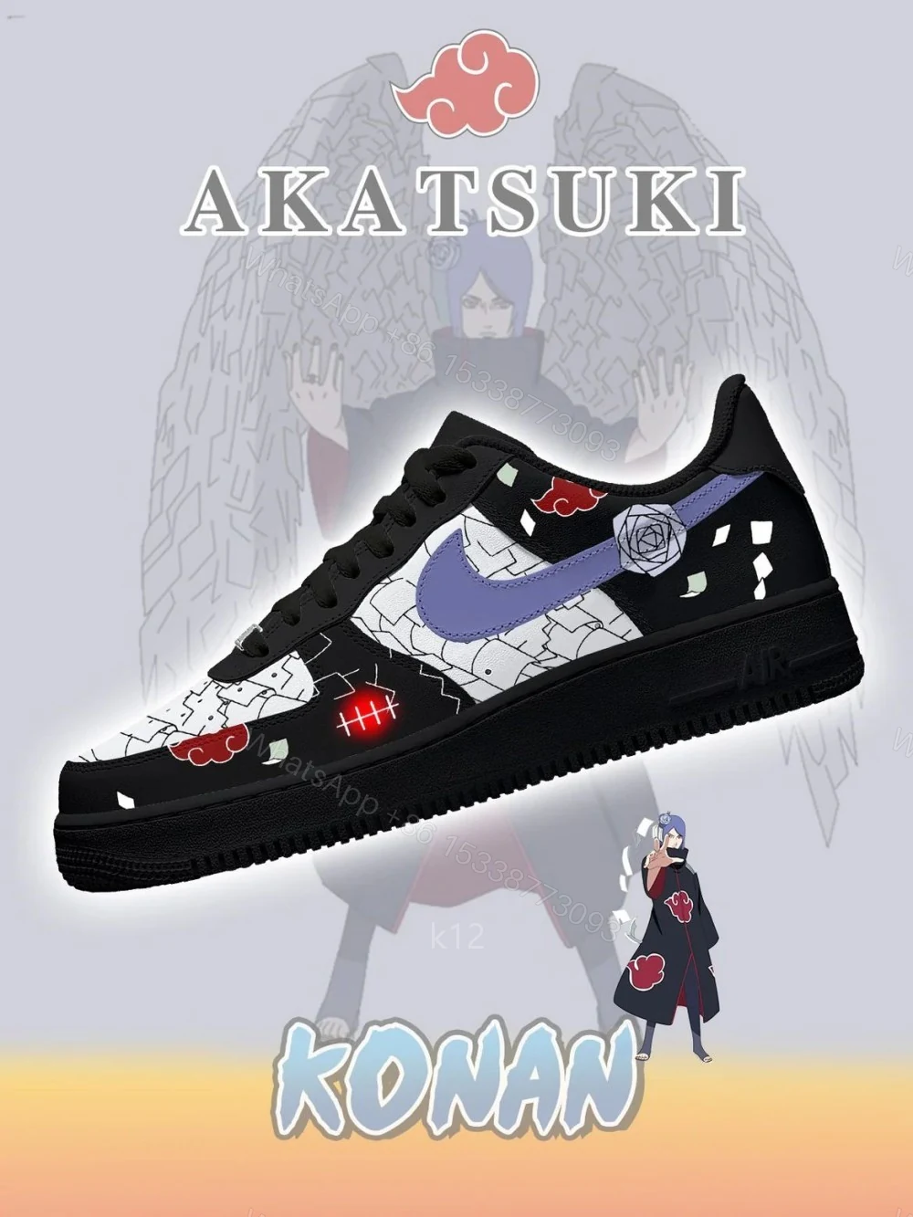 Akatsuki Konan No.3 Custom Air Force 1 — view 1