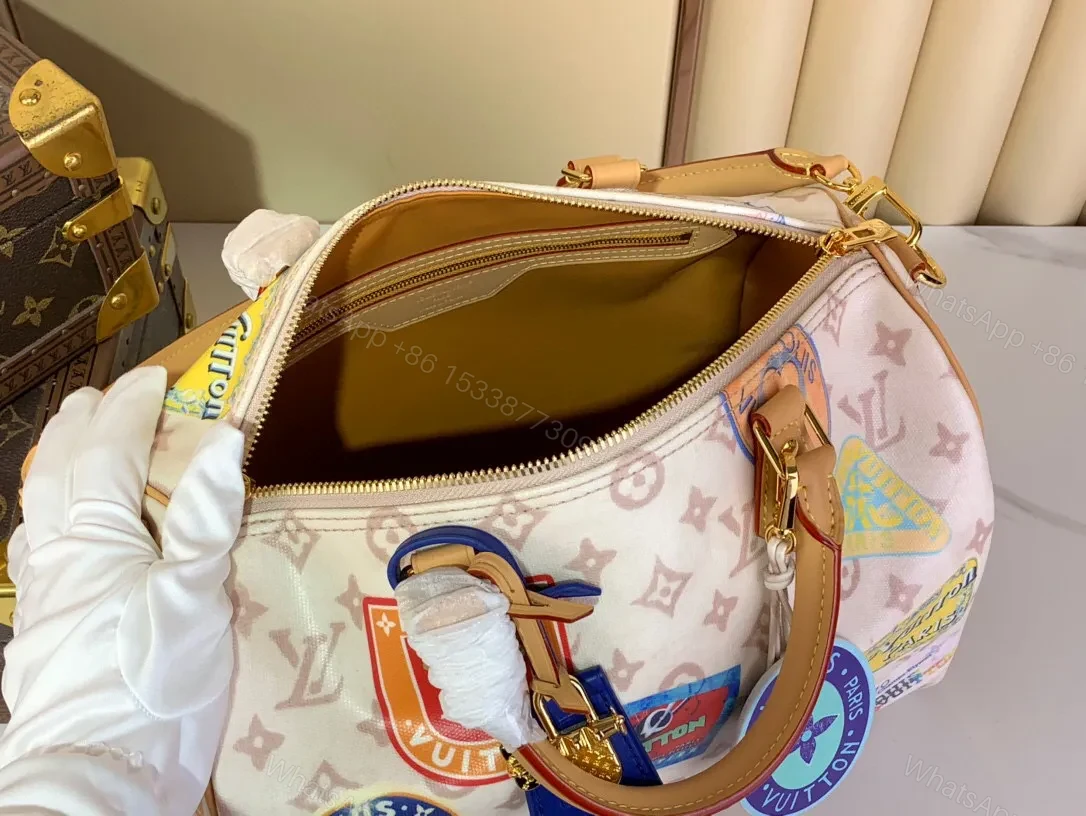 View 5 of Bold Patchwork Luxury Tote Bag - Iconic Travel Style