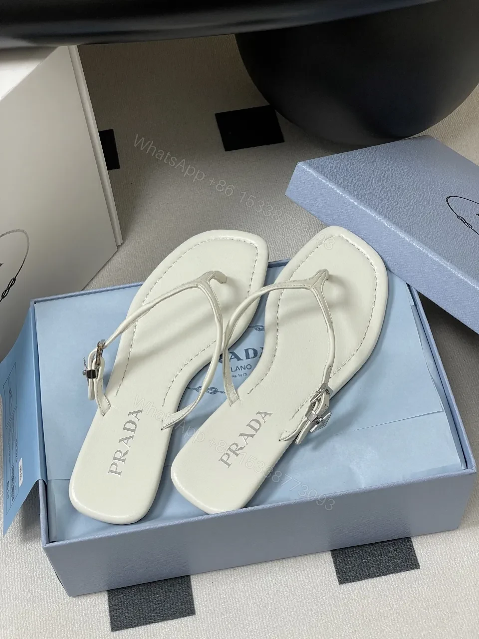 Minimalist White Leather Sandals with Delicate Straps — All-Day Comfort — view 1