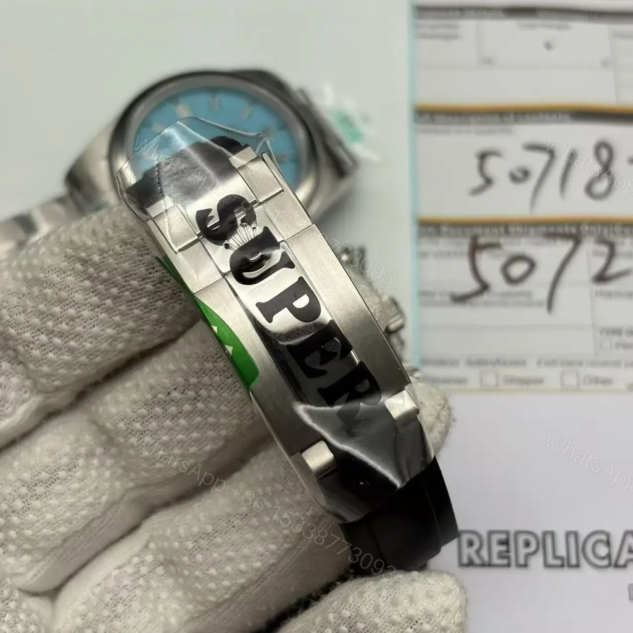 View 7 of Rolex Daytona Diamond Leather Strap Replica