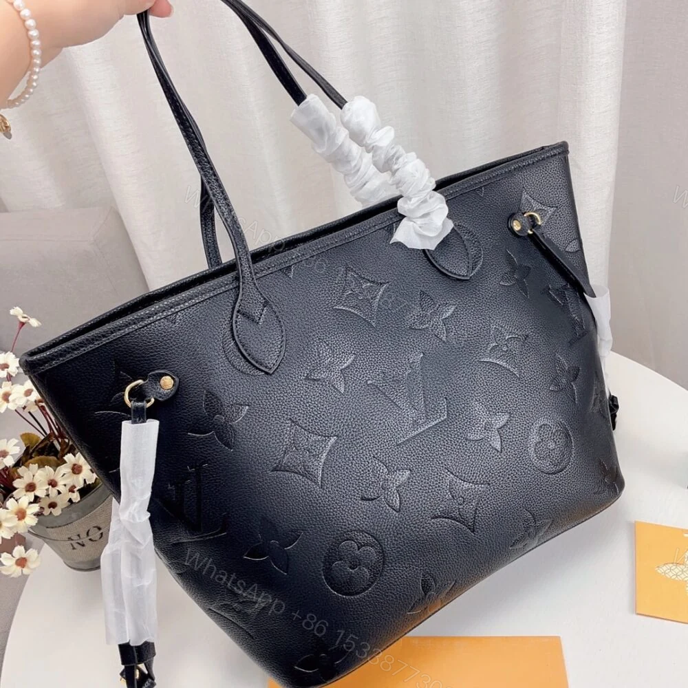 View 5 of Louis Vuitton Neverfull MM Monogram Empreinte Black 31Cm M45685