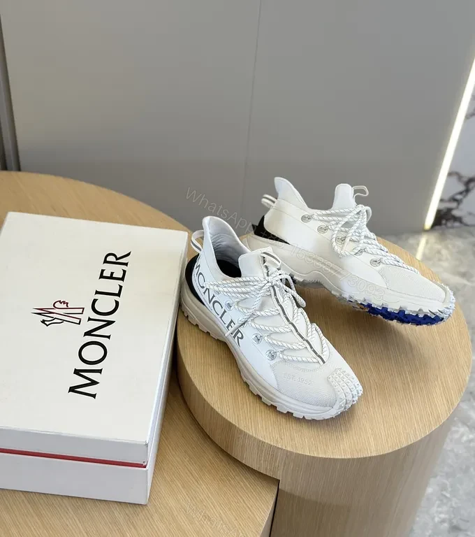 View 7 of Moncler Runway Runner: Luxe White Mesh High-Top Sneaker