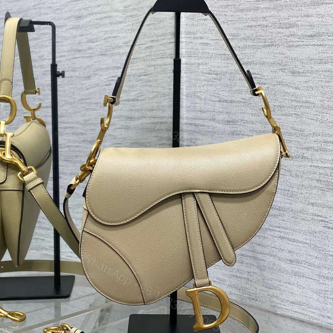Dior Saddle Bag in Beige Gold Hardware — view 1