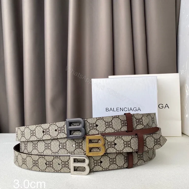 View 6 of Monogram Double-Buckle Belt - Canvas & Leather Edge