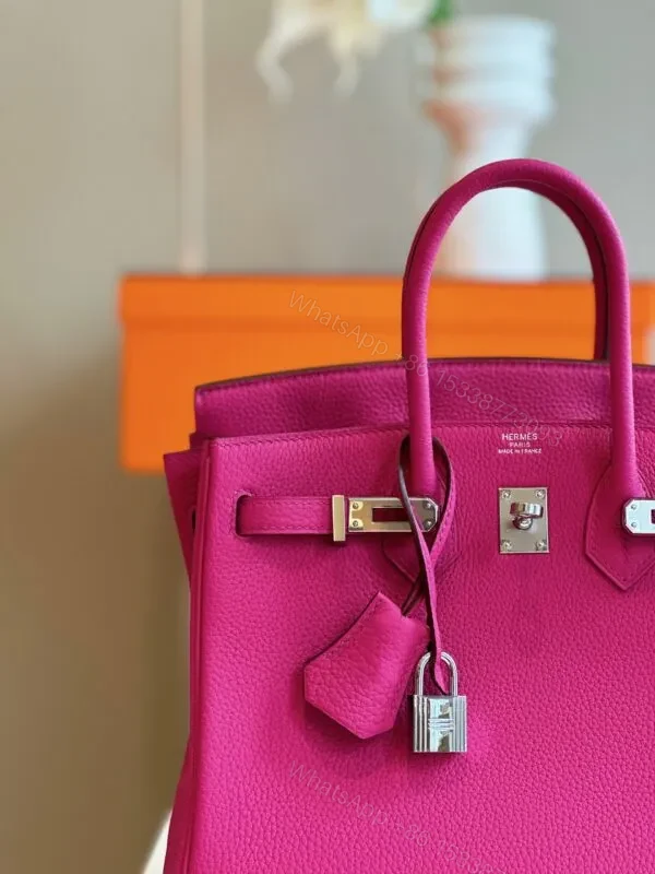 View 3 of HN 25 Pink Togo leather Palladium Hardware