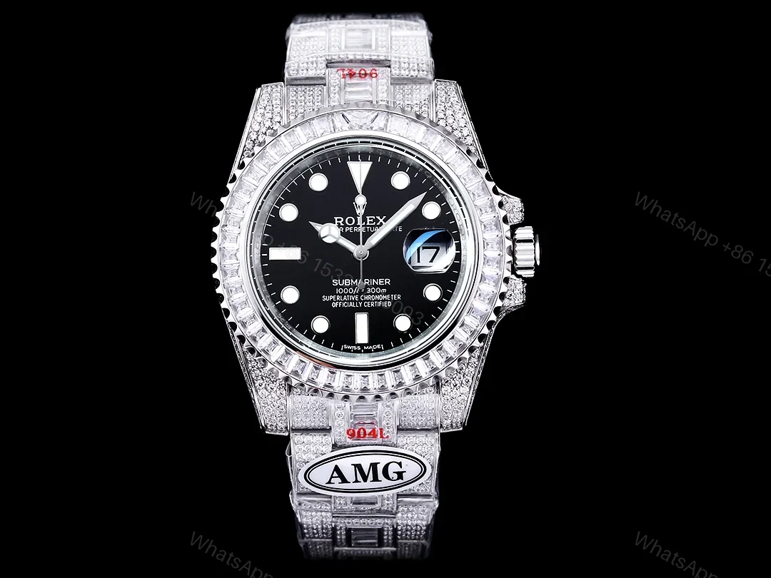 Rolex Submariner Black Pavé 40mm Replica RG-ROLEX-SUB-BLACK-PAVE-40 — view 1