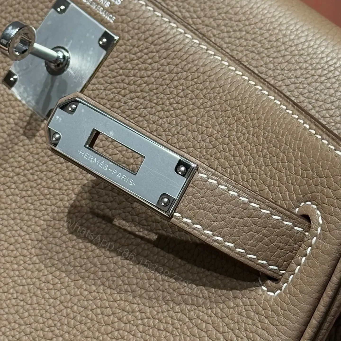 View 5 of HN 28 IN ETOUPE TOGO SILVER HARDWARE
