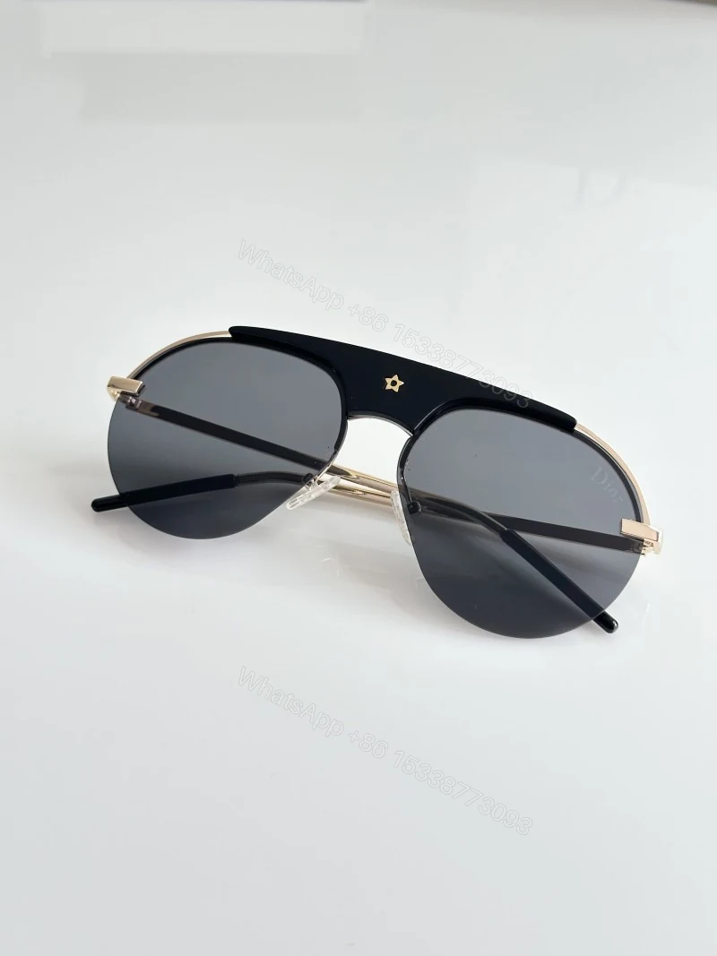 View 3 of First Copy Dior Gold Black Sunglasses