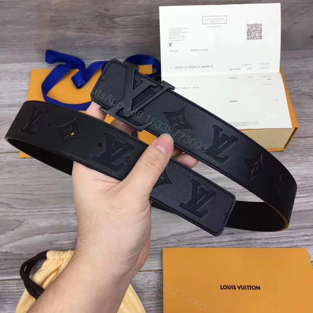 View 6 of LOUIS VUITTON SHAPE BELT MONOGRAM SHADOW 40 MM BLACK – B113