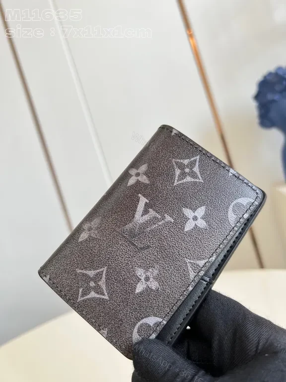 View 2 of Monogram Luxe Compact Wallet â€“ Dark LV, Card-Centric