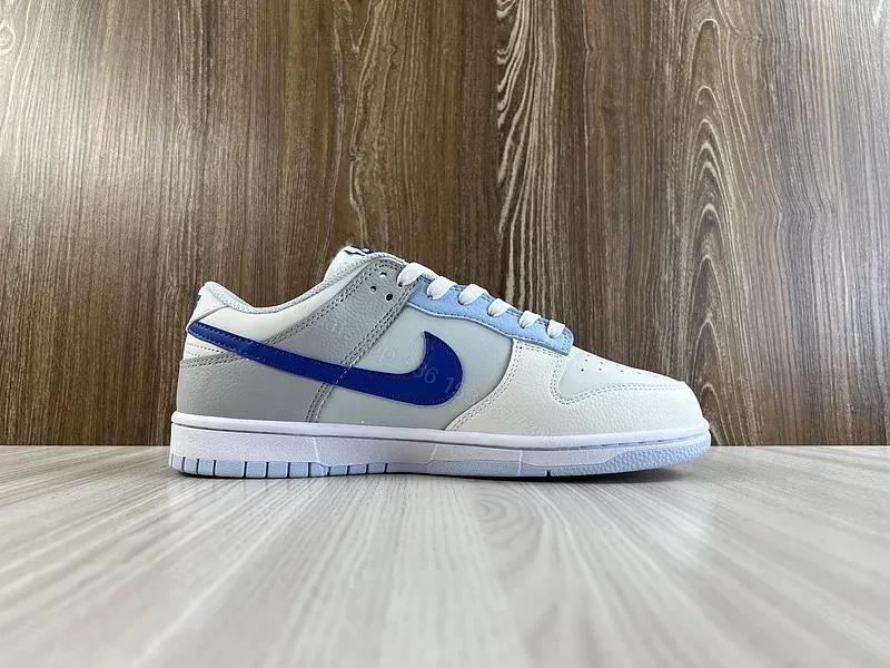 View 9 of Blue Leather Low-Profile Sneakers | Modern Comfort & Designer Edge