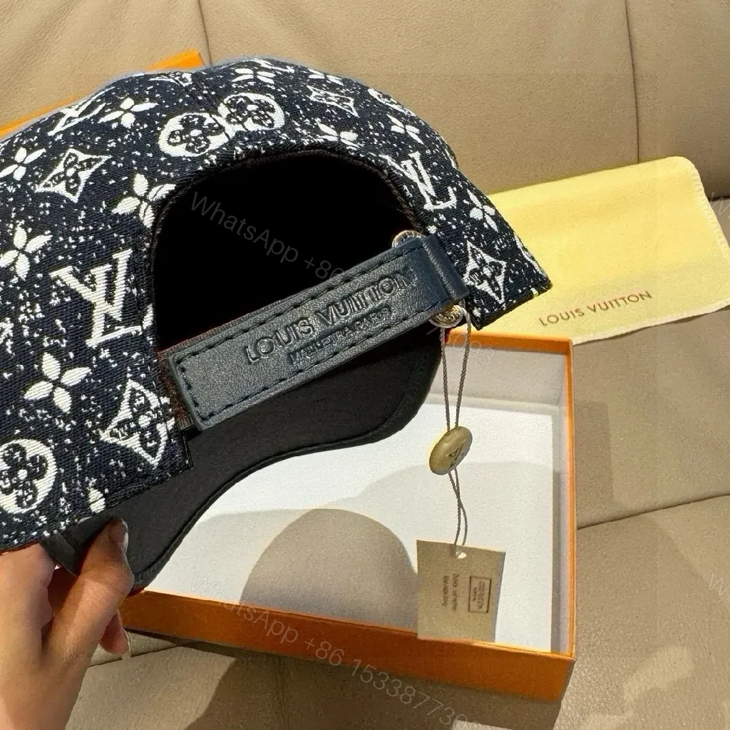 View 9 of Monogram Cap with Leather Peak – Bold Textured Luxury Cap