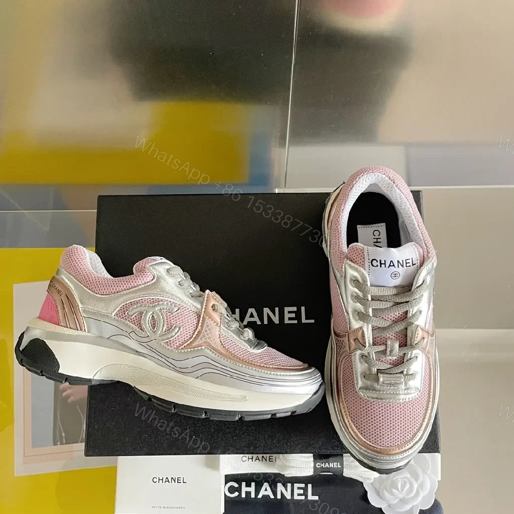 View 4 of Chic Rose-Suede High-Top Sneakers with Subtle Brilliance