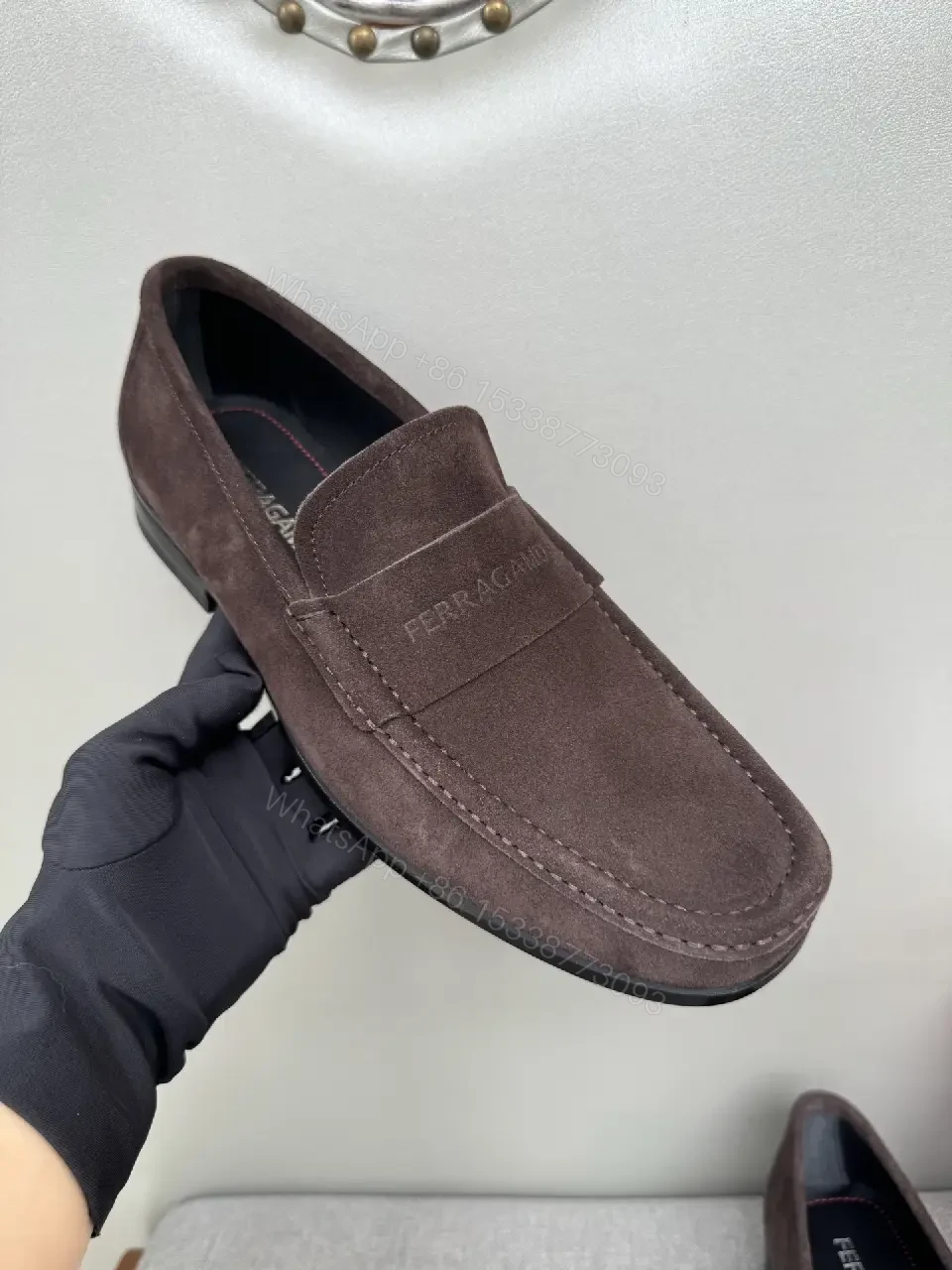 View 2 of Dark Chocolate Suede Driver Moccasins – Refined Luxury Style