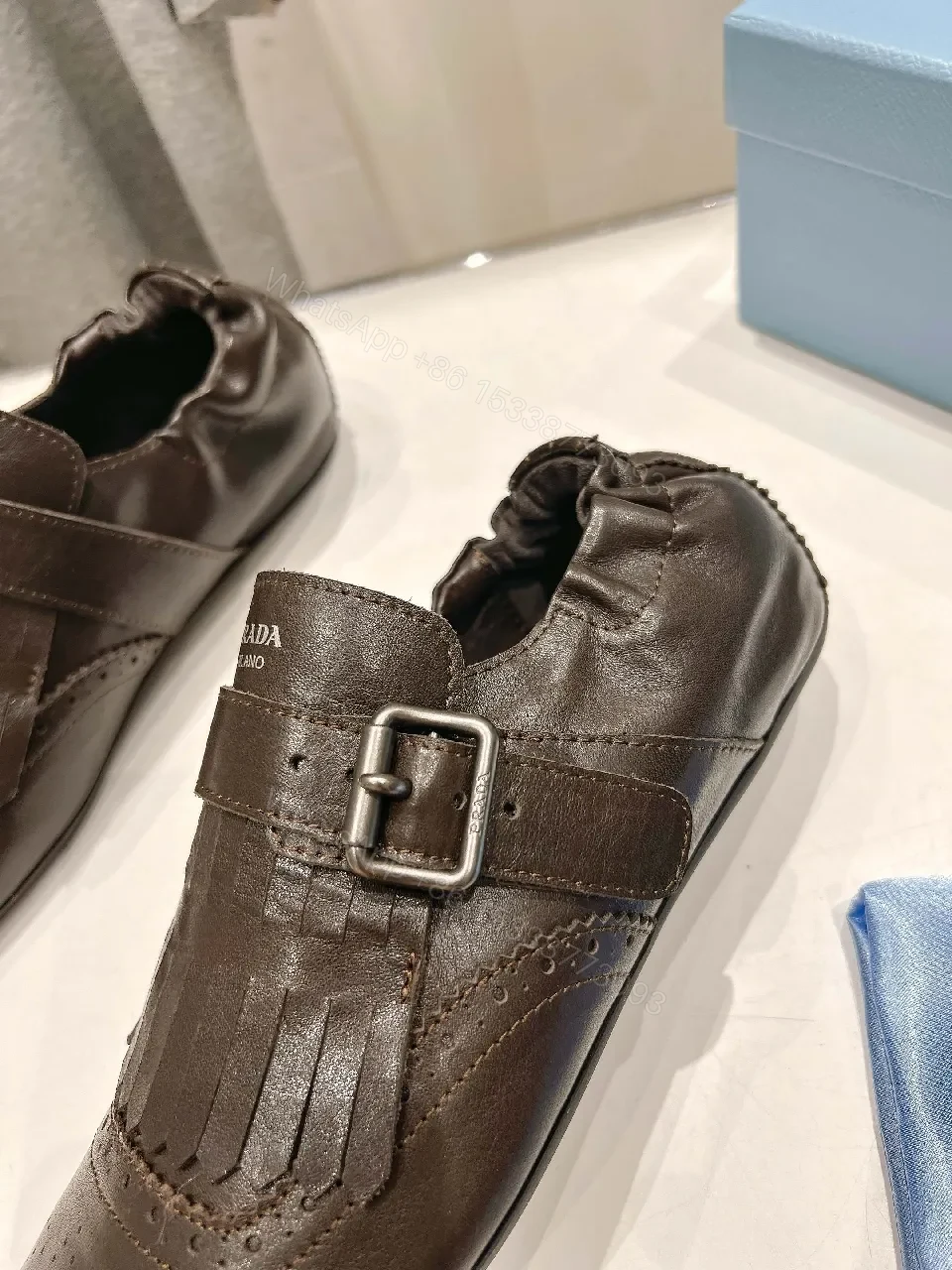 View 7 of Patterned Leather Penny Loafers with Fringe Detail – Everyday Luxury