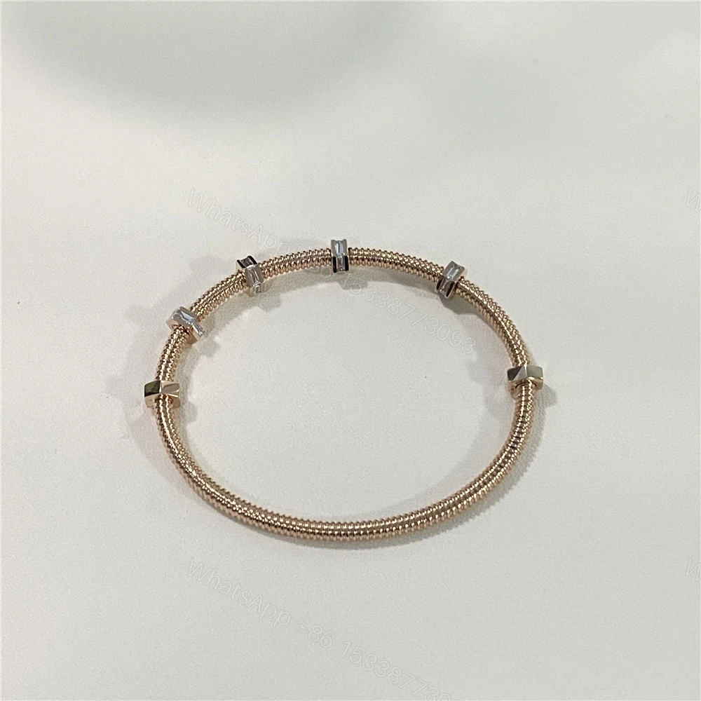 View 5 of Replica Cartier 18K Rose Gold Ecrou Bracelet Diamonds N6714517