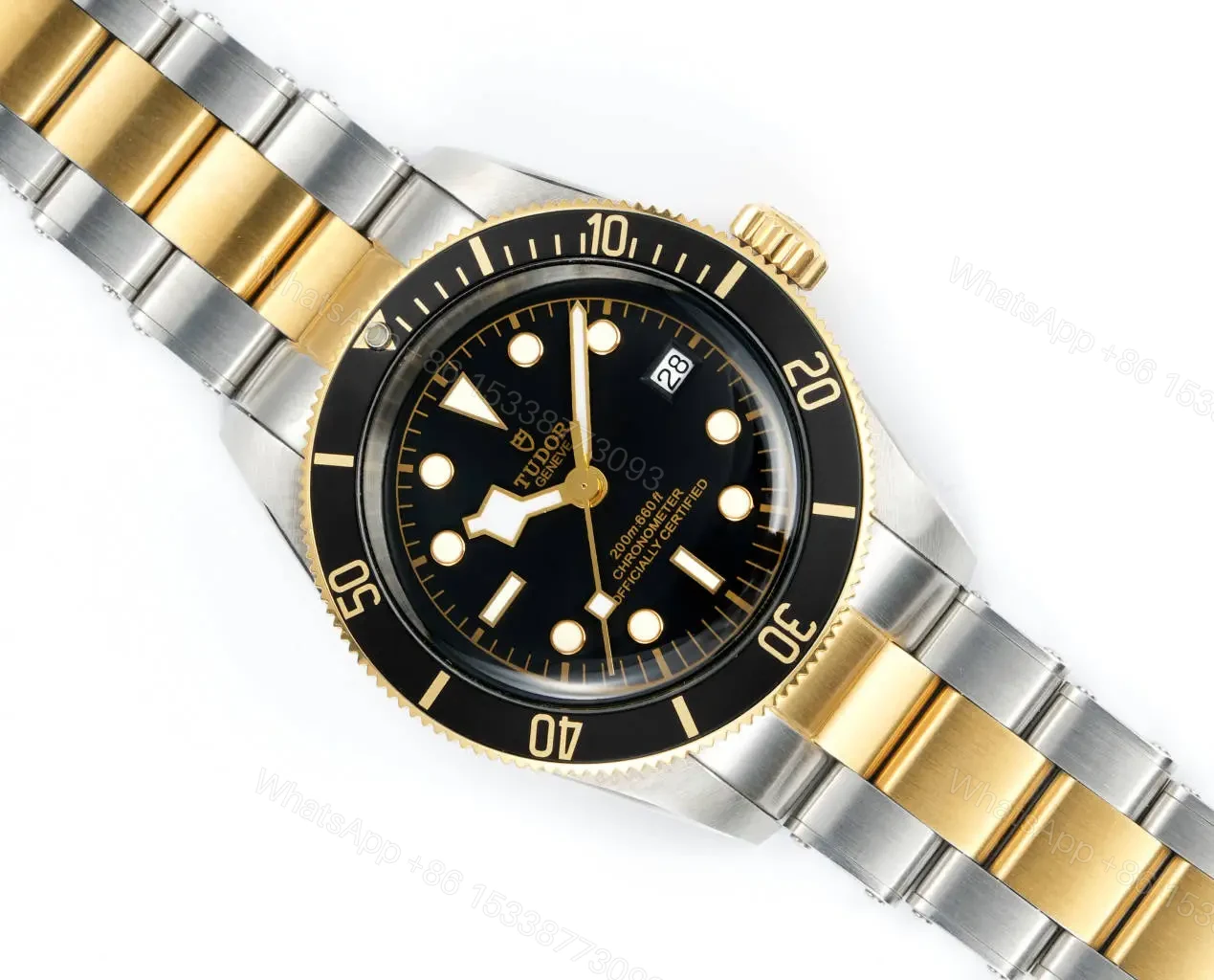 View 3 of Tudor Heritage Black Bay Black S&G Stainless Steel Yellow Gold Black Dial Bracelet 79733N-0008