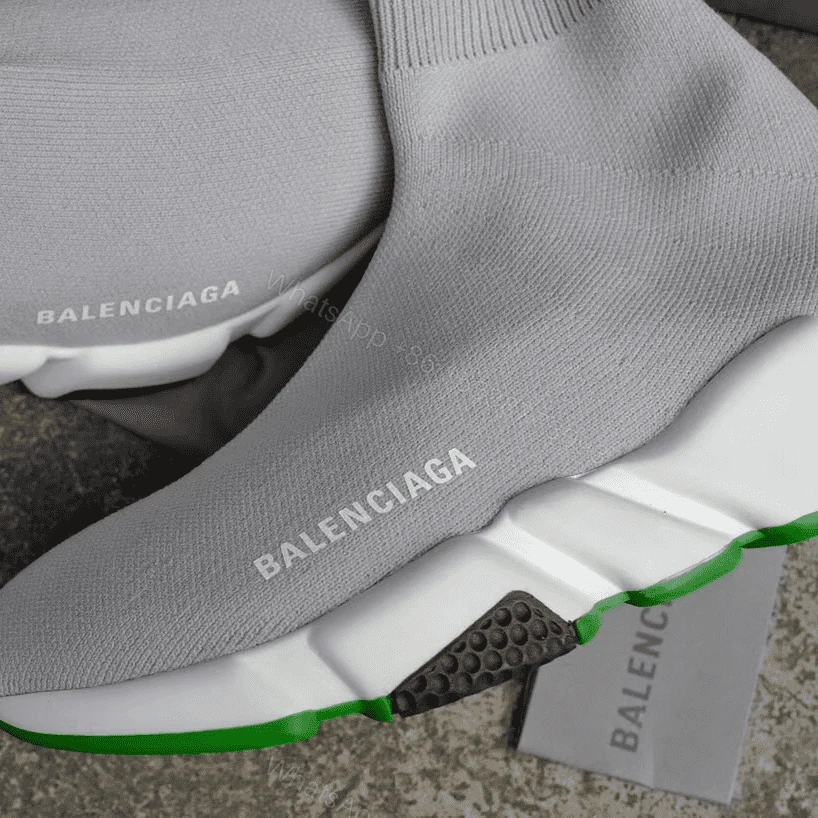 View 4 of BALENCIAGA SPEED TRAINER METALLIC SILVER NEON – BB19
