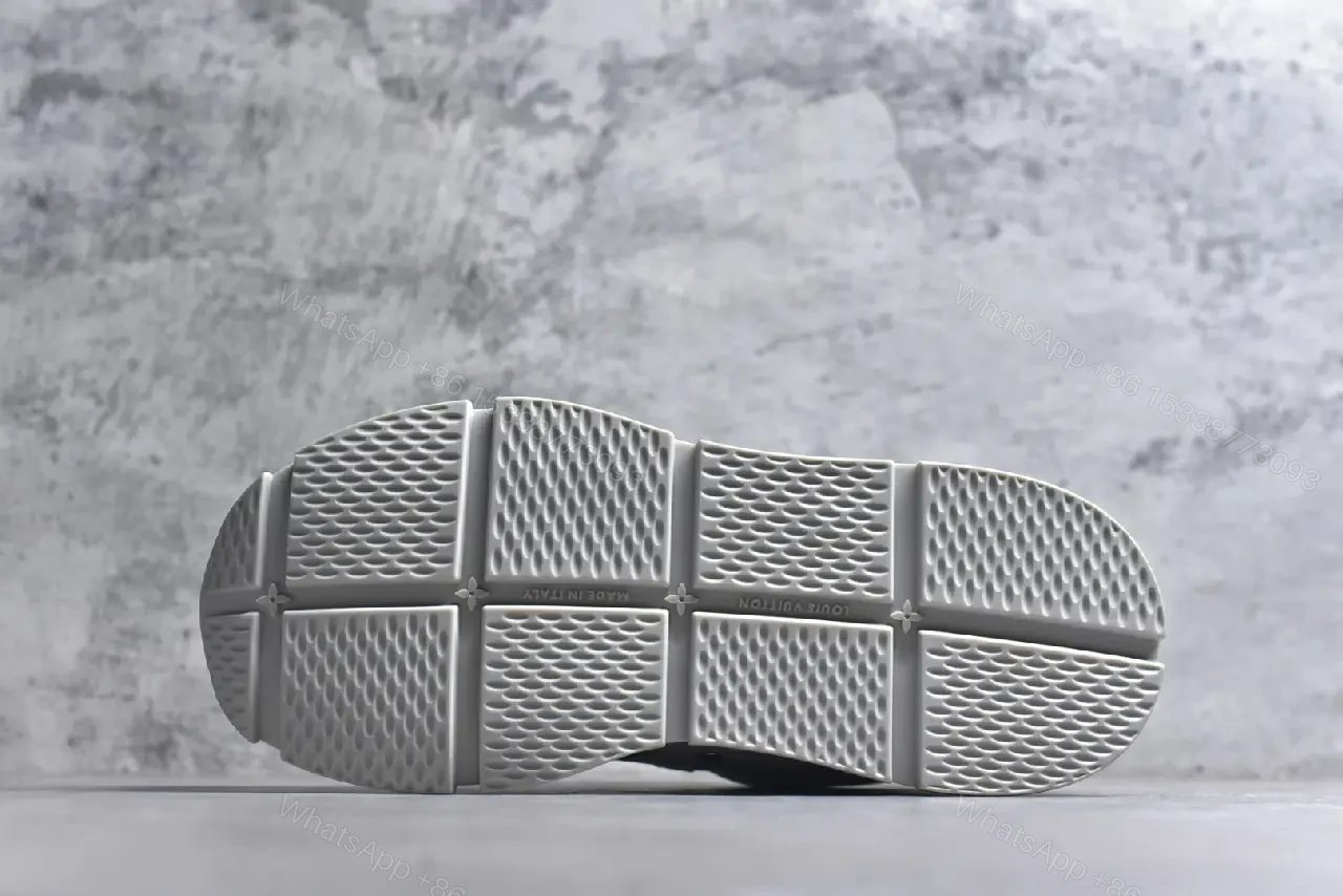 View 7 of Modern Knit-Sneaker in Grey Leather with Green Accents, Comfortable Everyday Luxury