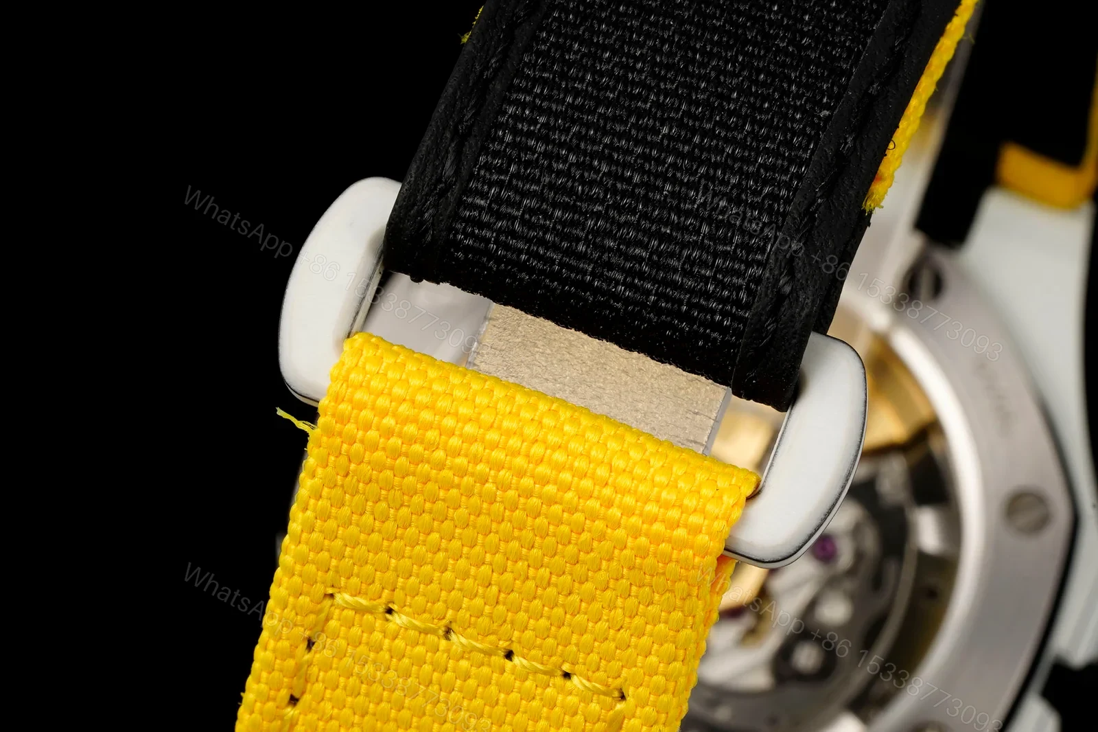 View 6 of AP Royal Oak Yellow Replica 42MM Premium Carbon Bezel White Case Yellow Strap Edition AP-RO-CB-WHT-YLW-42