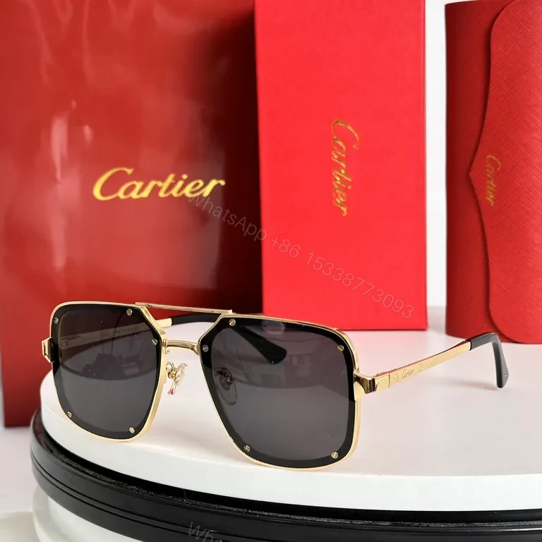 View 6 of Bold Geometry Luxury Sunglasses - Cartier-Inspired, Gradient Lenses