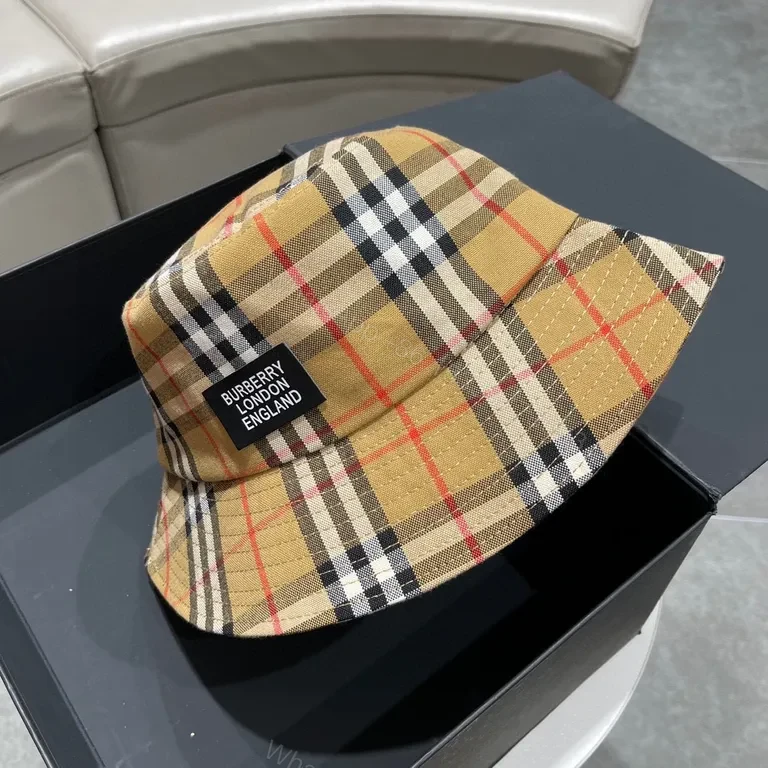 View 8 of Burberry Plaid Bucket Hat - Signature Pattern, Luxe Comfort
