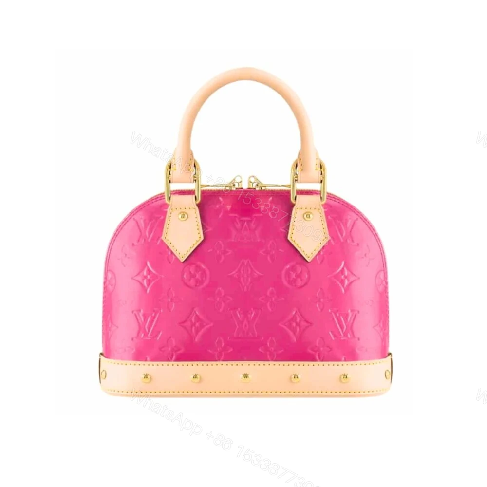Louis Vuitton Alma Nano Monogram Vernis Embossed Neon Pink 18Cm M90611 — view 1