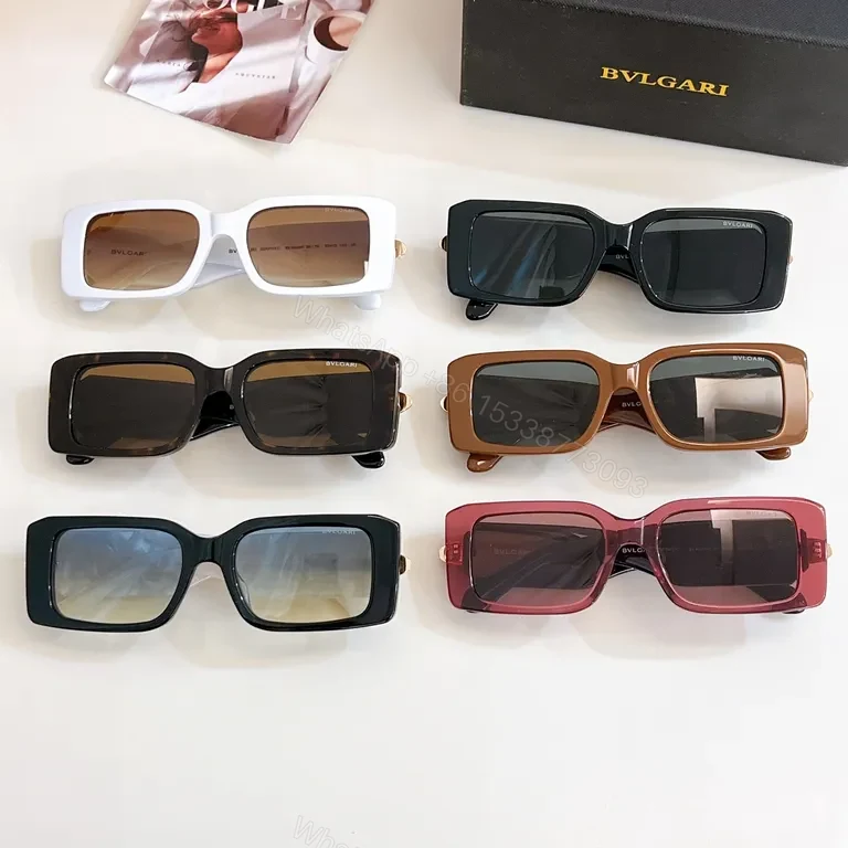 View 2 of Bold Rectangle Sunglasses: Luxury Bulgari-Accented, Polarized