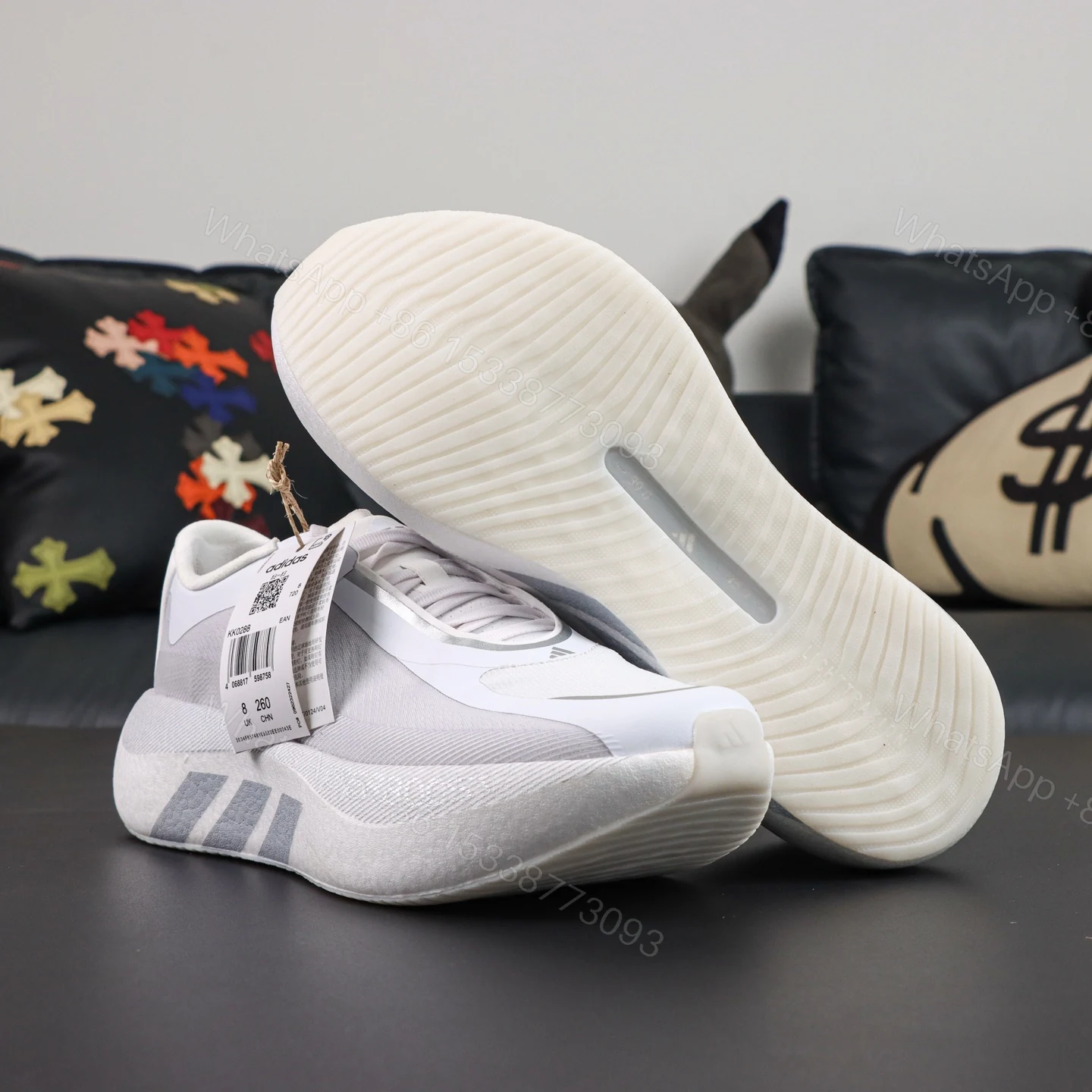 View 3 of adidas Hyperboost Edge White Grey