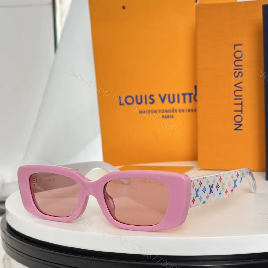 View 2 of Transparent Frame Sunglasses: Polarized UV 400, Monogram Accents, All-Day Comfort