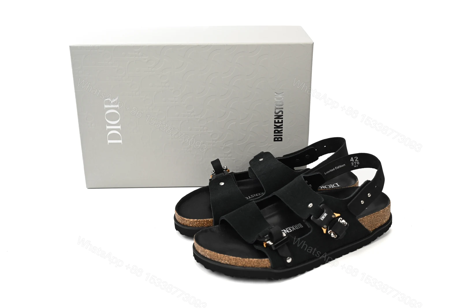Dior by Birkenstock Milano Sandal Black 3SA117ZSG_H900 — view 2