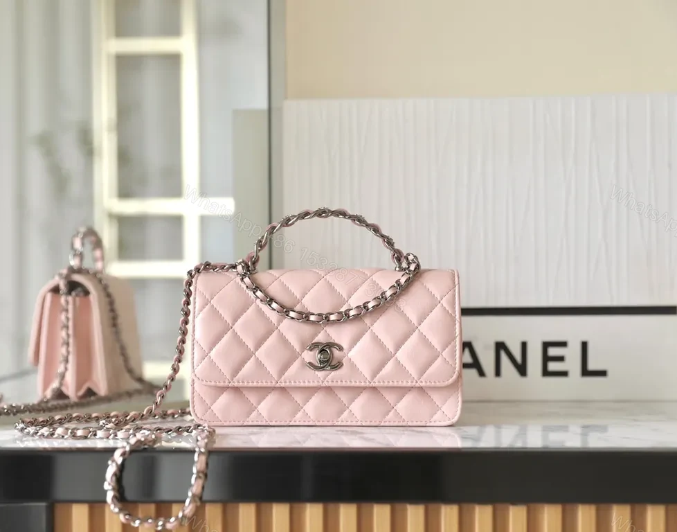 View 9 of Pink Quilted Flap Bag | Soft Luxury, Everyday Icon