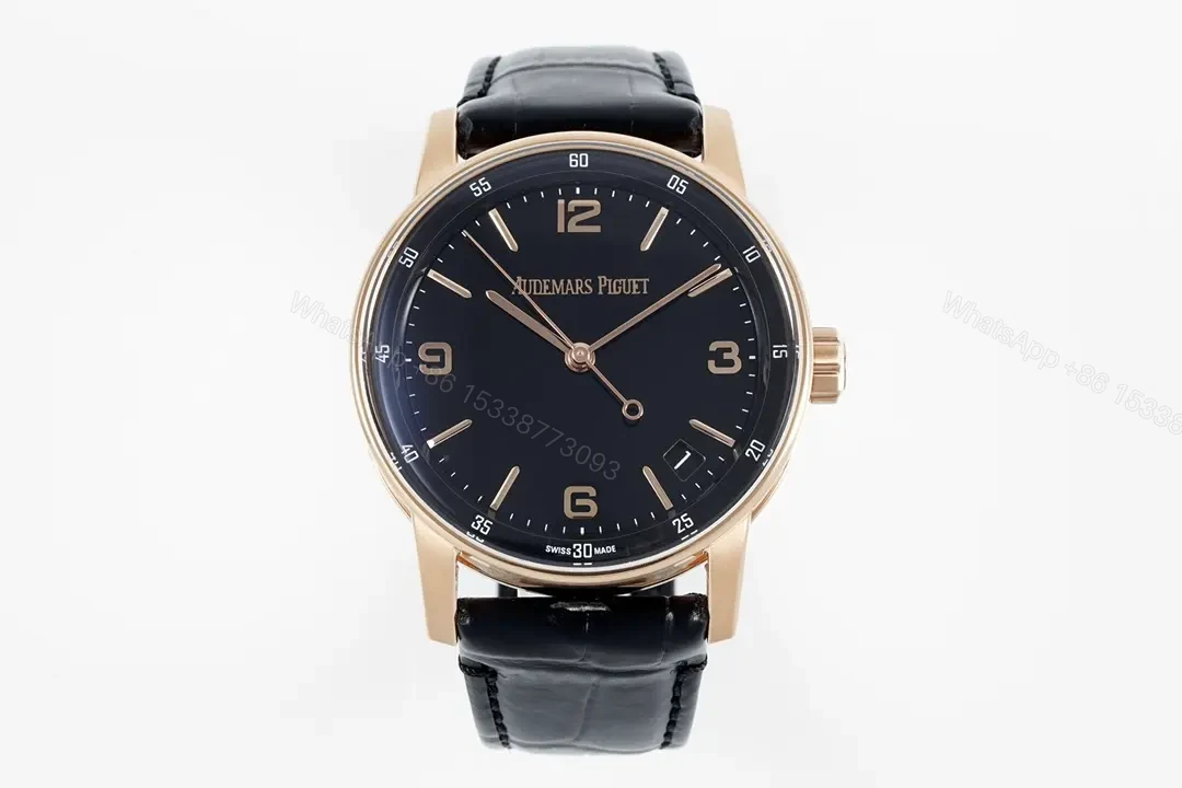 APS Factory Audemars Piguet CODE 11.59 Blue Dial Three-Hand Automatic Watch – Rose Gold and Stainless Steel, 41mm — view 1