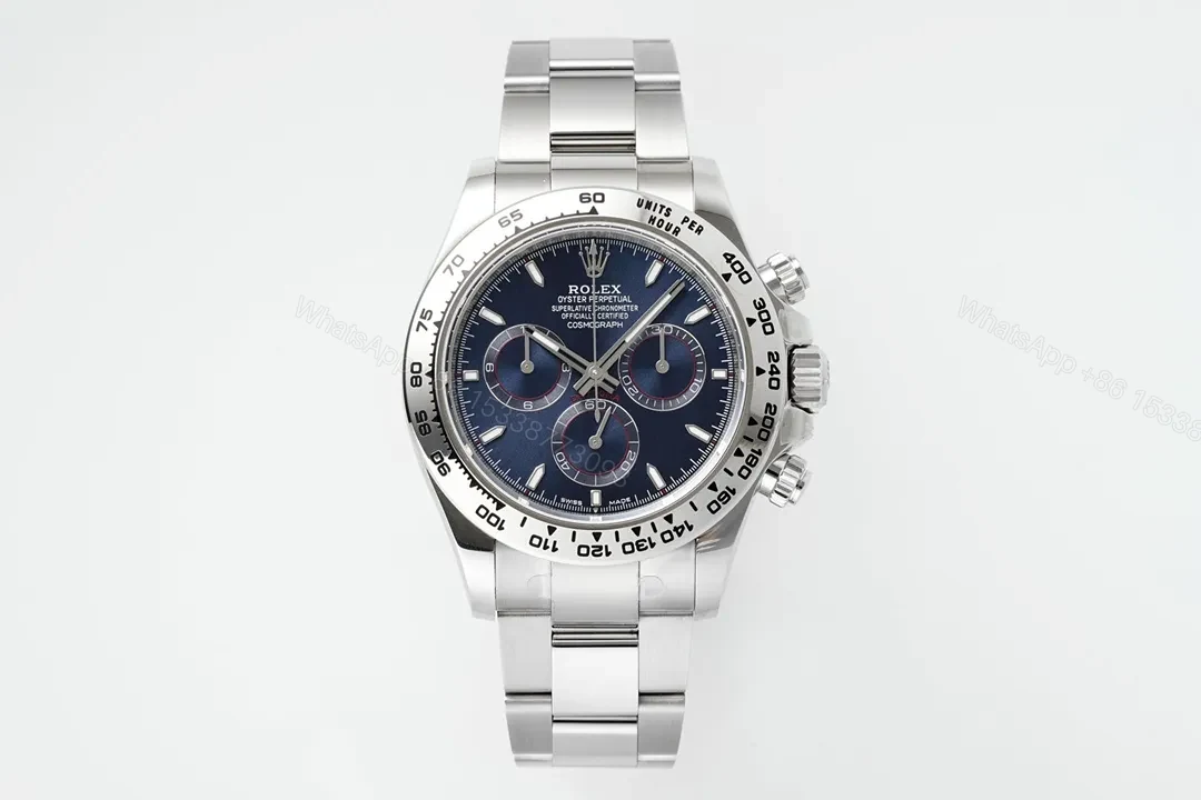 3A Factory Clean Factory APS Daytona Platinum Blue Dial Watch — view 1