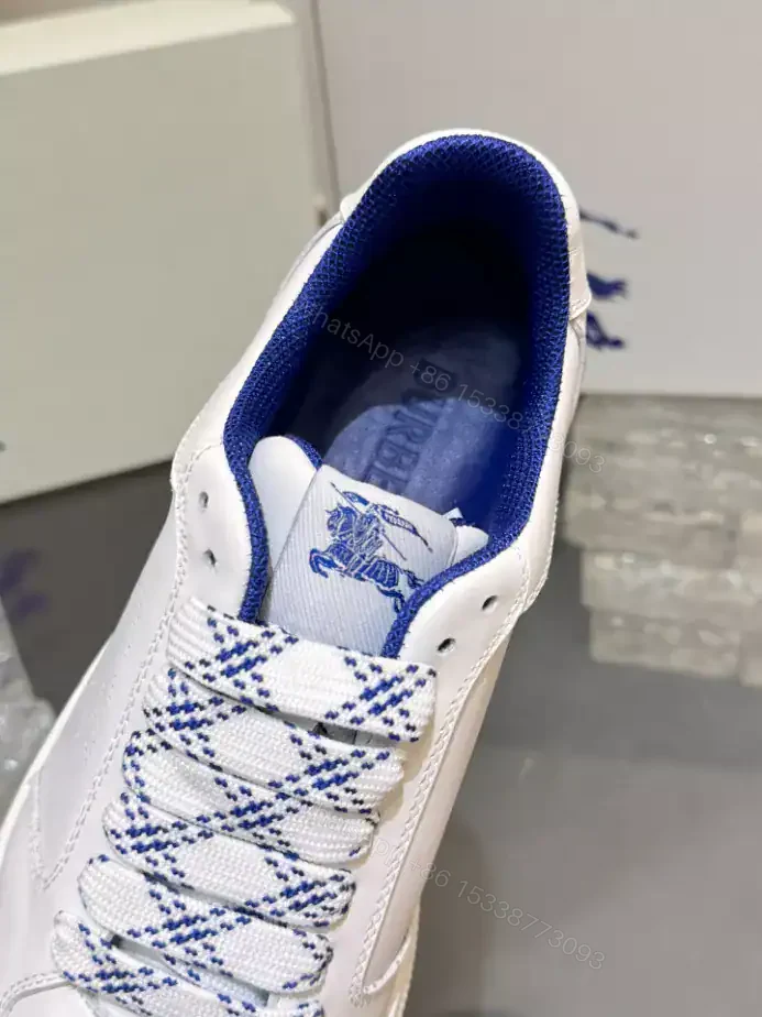 View 9 of BURBERRY LEATHER STOCK SNEAKERS IN WHITE – BBR091