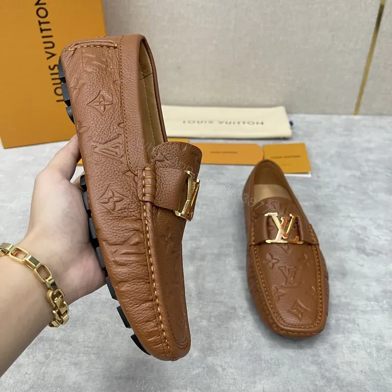 View 2 of Brown Monogram Leather Loafer â€“ All-Day Comfort