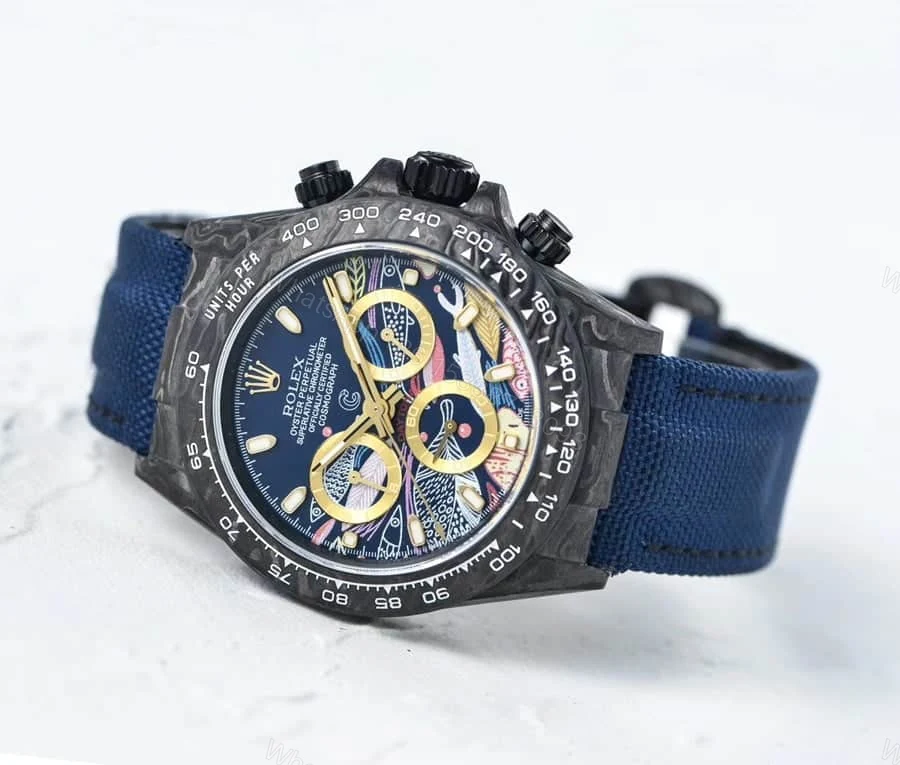 View 7 of Rolex Daytona Cosmograph Color Fish Pattern Dial 2071401 Replica